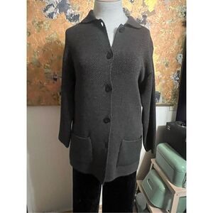 Margaret O'Leary San Francisco Heavy Wool Blend Tweed Black and Brown Knit Shack